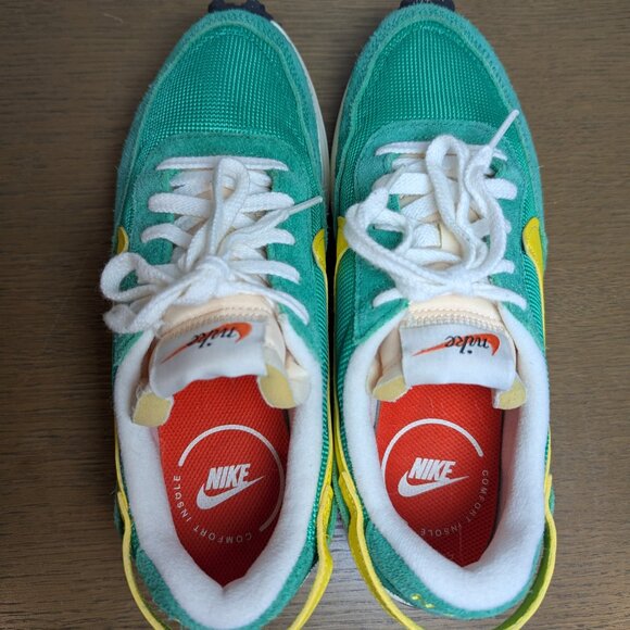 Size 7.5 - Nike Waffle Debut Vintage Stadium Green Opti Yellow W - Picture 7 of 8